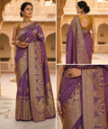 Royal Lavender Banarasi Art Silk Saree