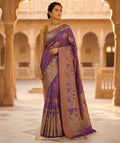 Royal Lavender Banarasi Art Silk Saree