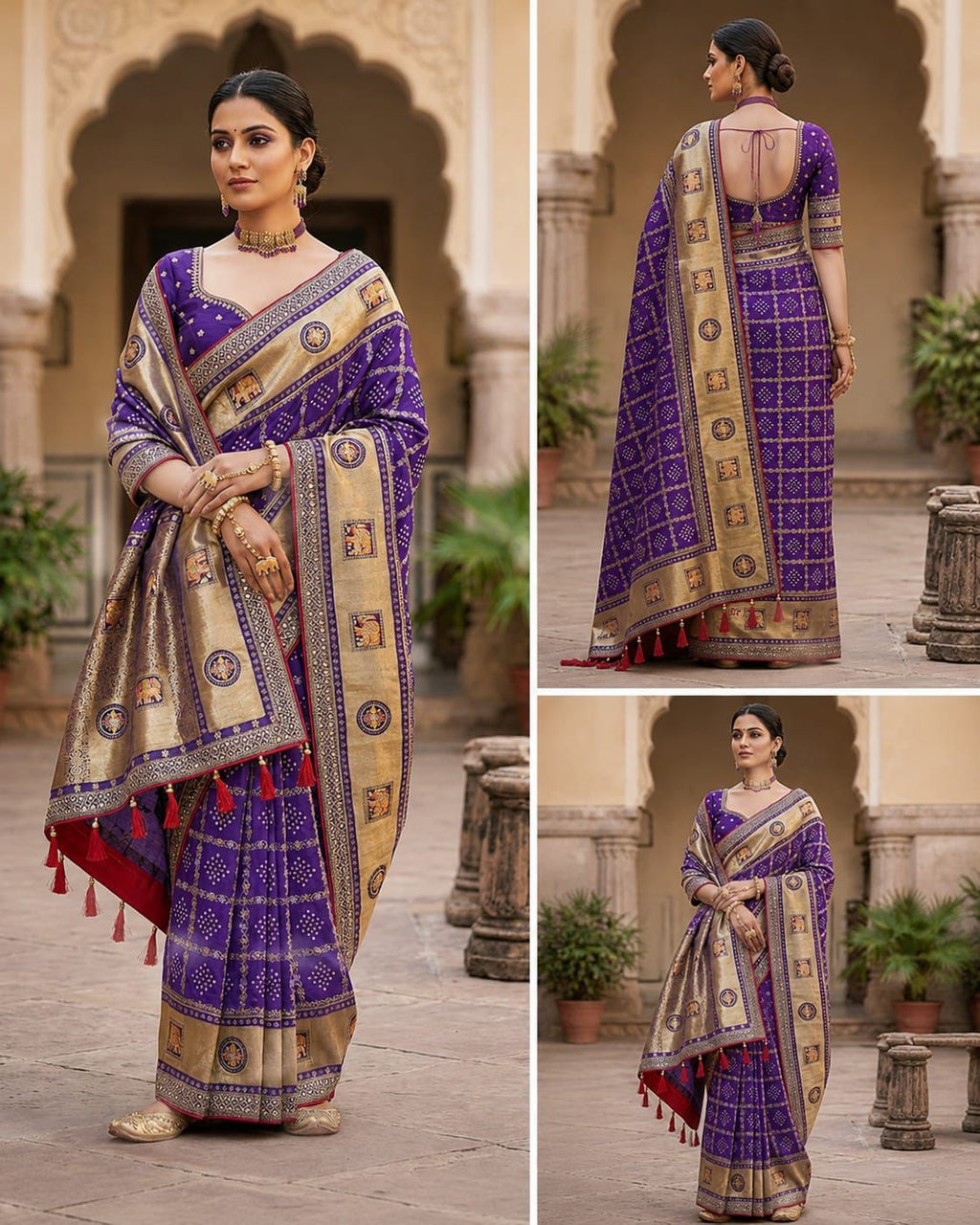 Royal Violet Silk Saree