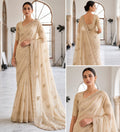 Elegant Beige Silk Saree